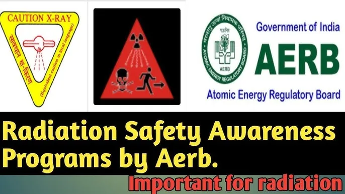 AERB logo and radiation safety symbols