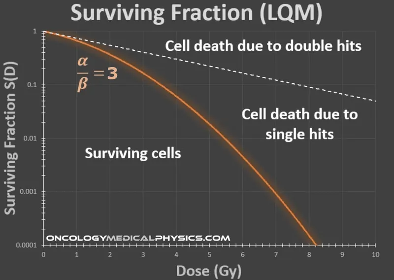Linear-Quadratic Model Cell Survival Curve