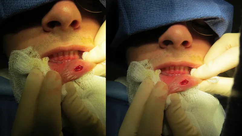 Surgical excision of mucocele