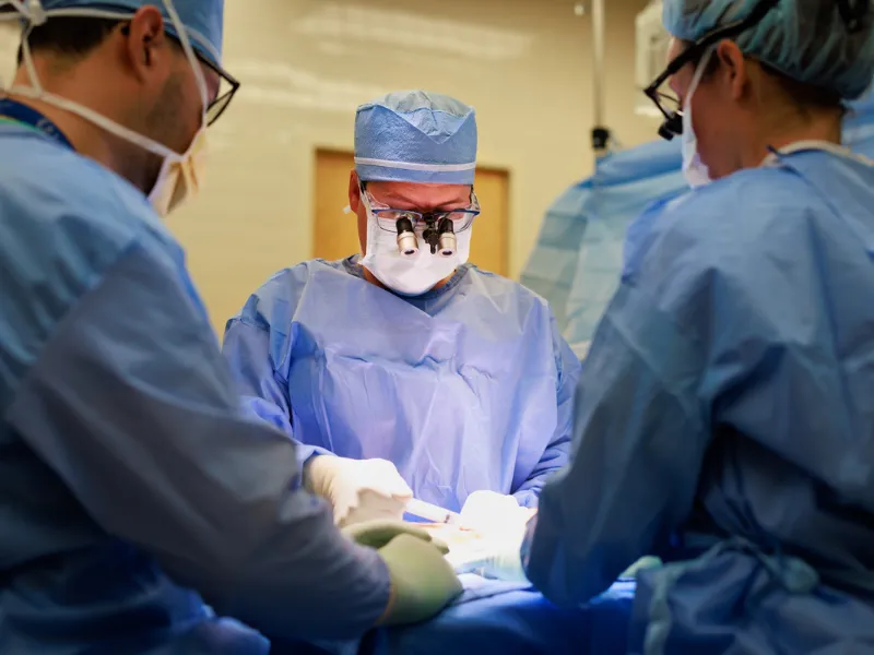 Surgical team in operating room