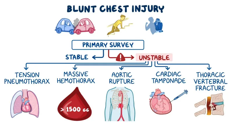 Blunt Chest Injury: Primary Survey and Complications
