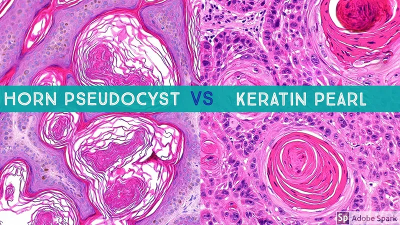Histological comparison of benign versus malignant epidermal proliferations