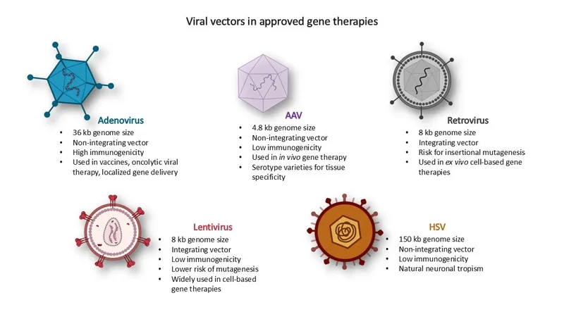 Gene therapy vector delivery mechanisms for genetic disorders