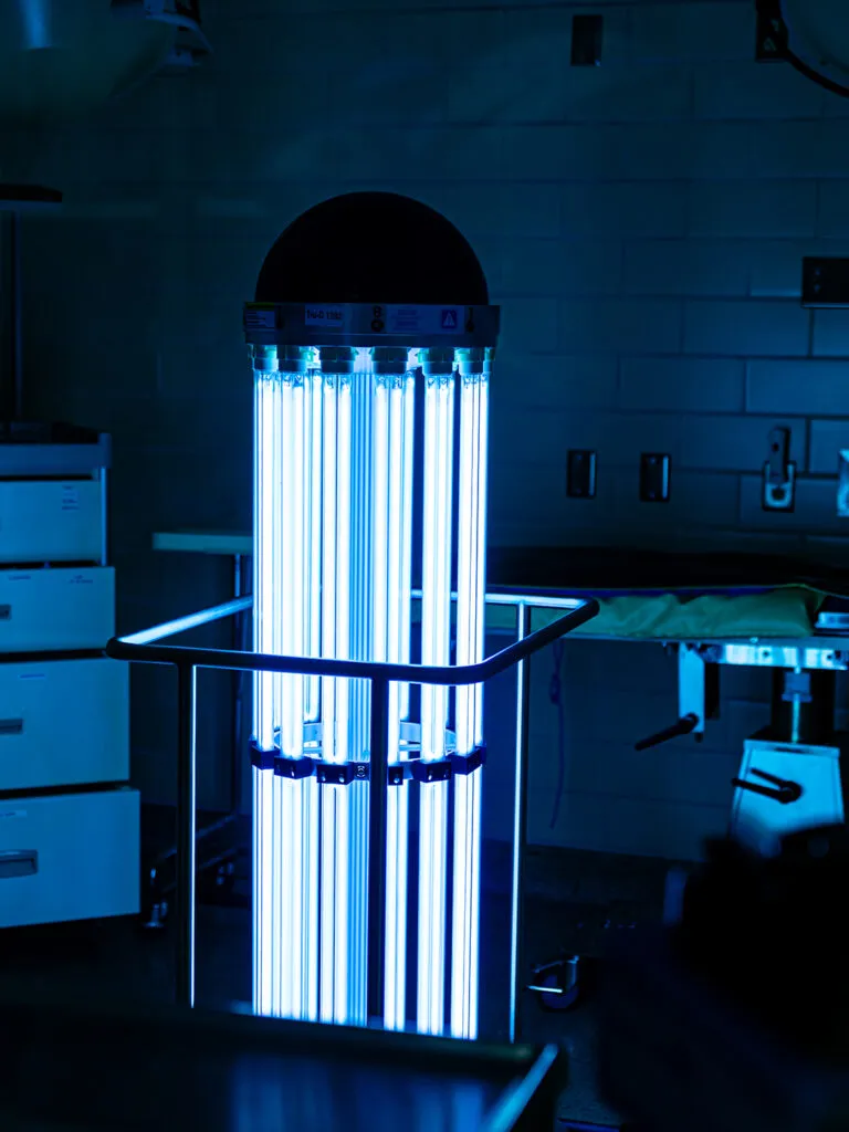 Environmental cleaning disinfection hospital surfaces UV light