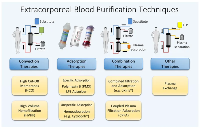 Extracorporeal cytokine removal device for sepsis treatment in ICU