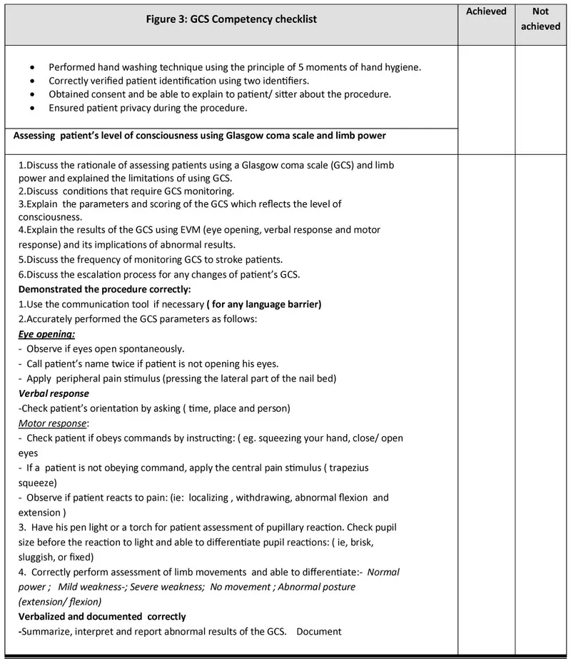 Neurological assessment tools and Glasgow Coma Scale evaluation