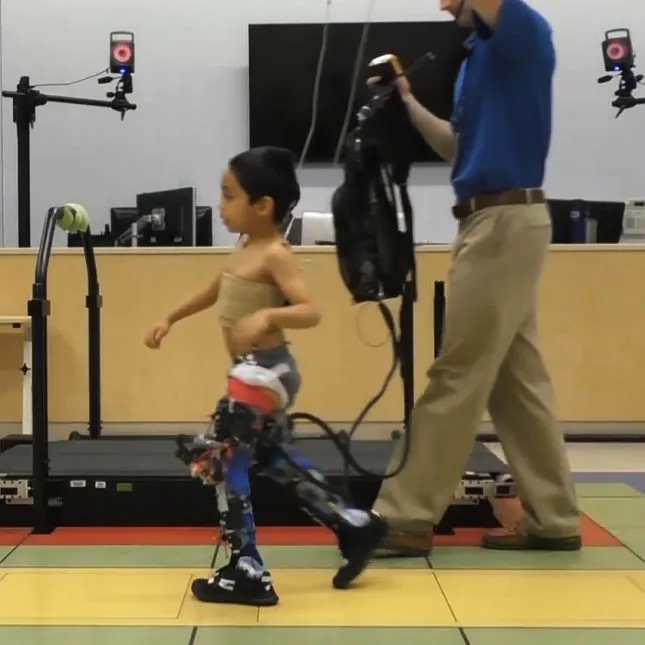 Comprehensive prosthetic and orthotic devices display showing modern engineering