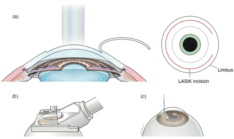 Femtosecond laser creating corneal flap with precise thickness control