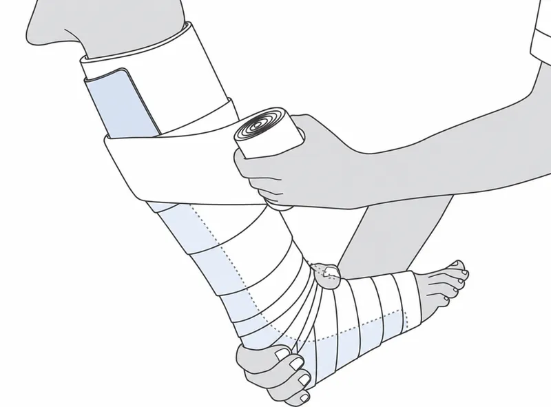 Application of a short leg splint