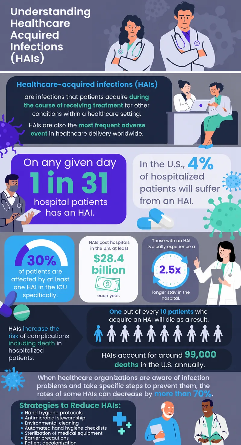 Healthcare-Acquired Infections (HAIs) Infographic