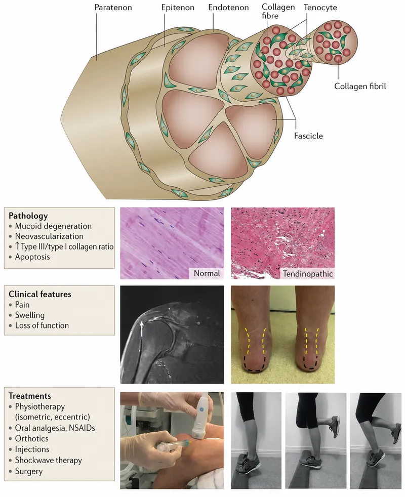 Tendinopathy: Pathology, Clinical Features, Treatments