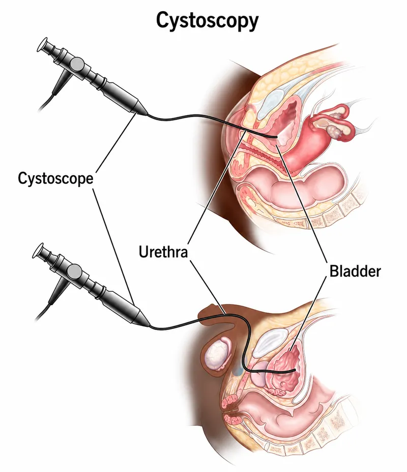 Cystoscopy: Male and Female Urethra & Bladder Anatomy