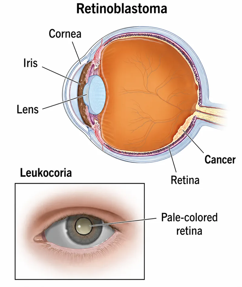 Retinoblastoma and Leukocoria Diagram