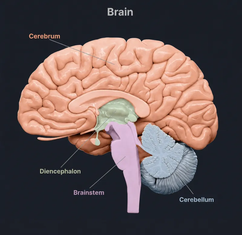 Diencephalon sagittal view
