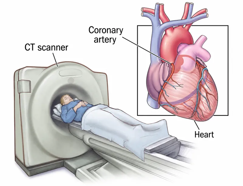 CT Angiogram Setup and Heart Anatomy