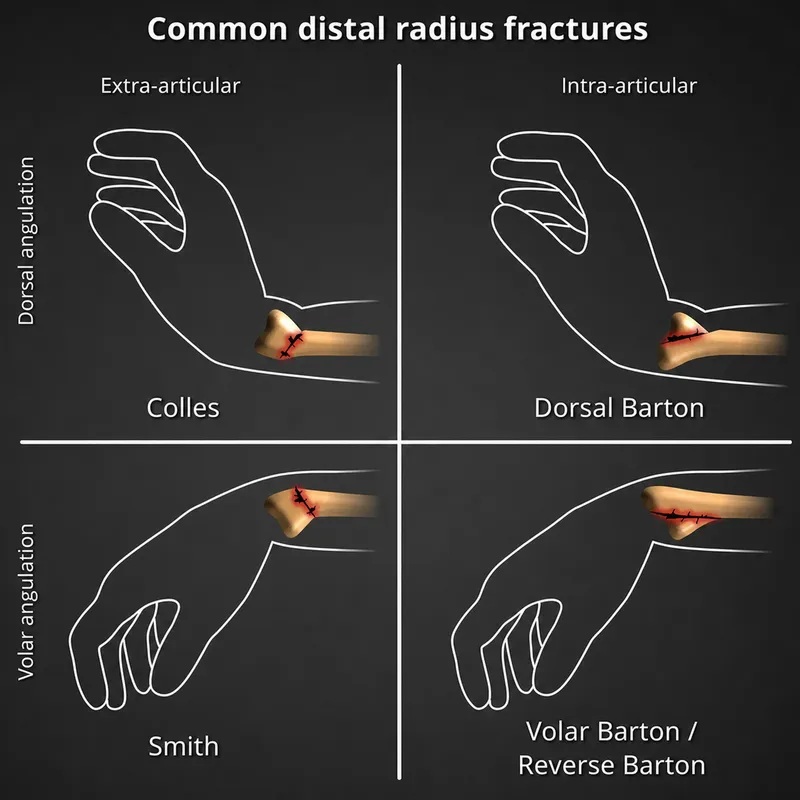 Common distal radius fractures