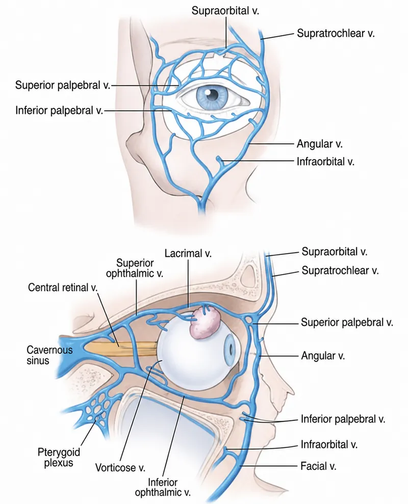 Orbital Venous Drainage Diagram
