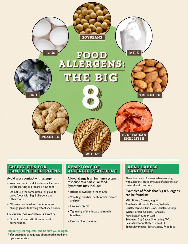 The Big 8 Food Allergens Infographic