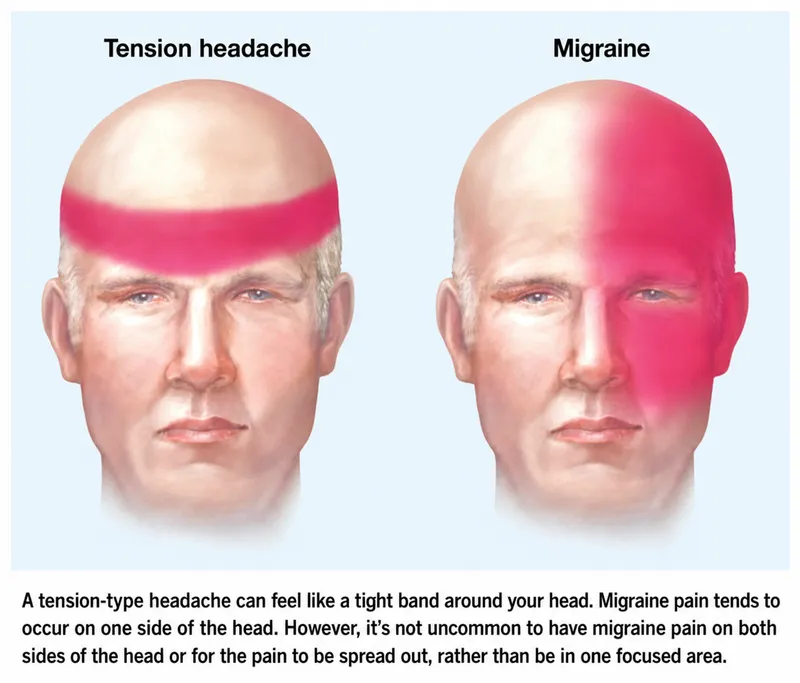 Headache pain locations