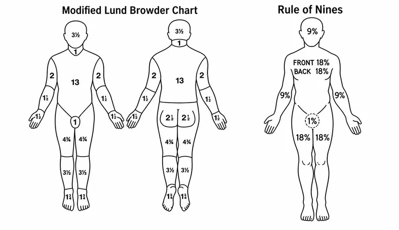 Rule of Nines vs Lund-Browder Burn Charts