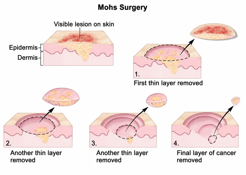 Mohs surgery steps