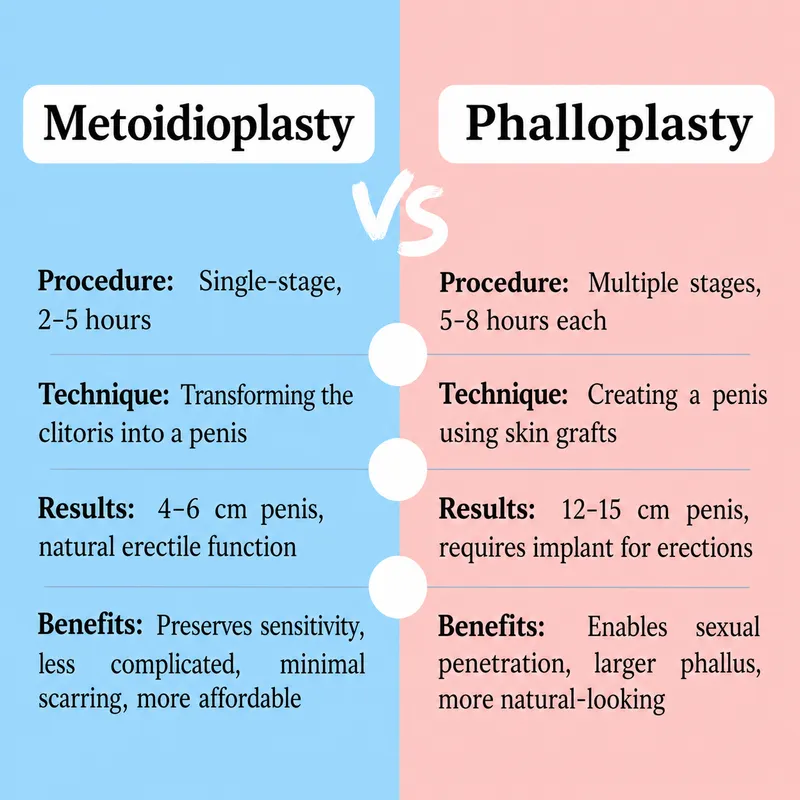Metoidioplasty vs Phalloplasty Comparison