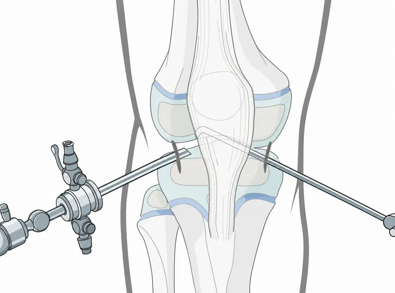 Standard arthroscopic portals for knee joint