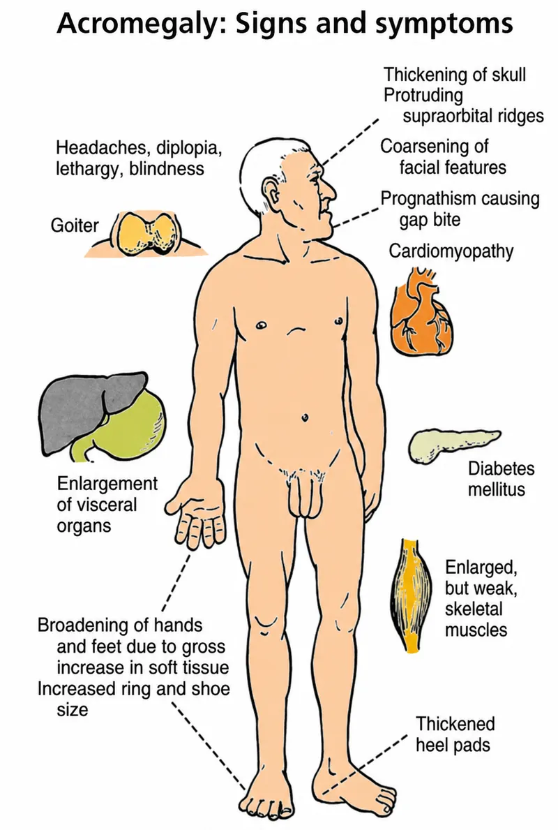 Acromegaly: Signs and Symptoms Diagram