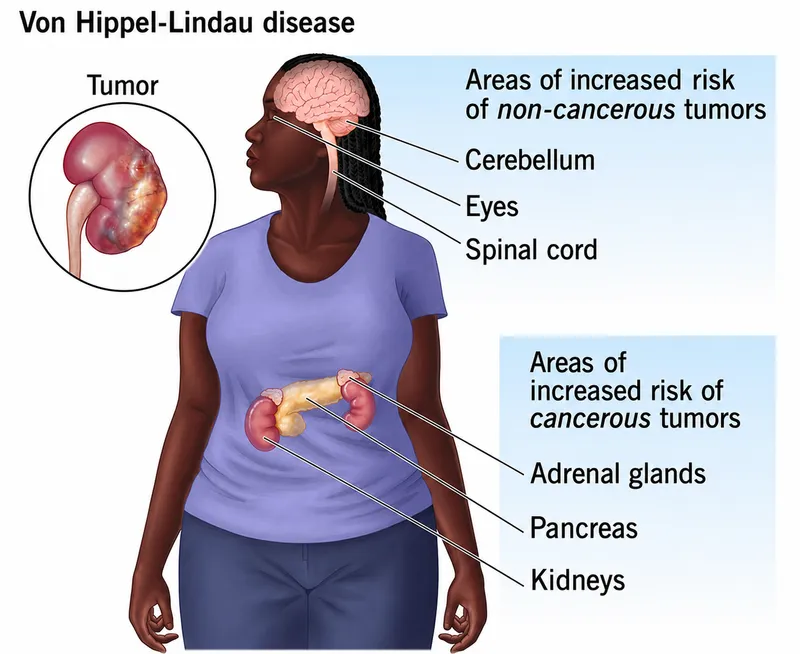 Von Hippel-Lindau disease tumor risk areas