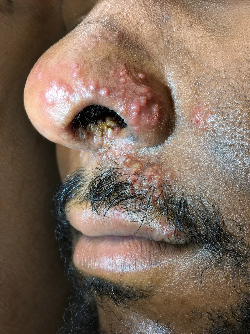 Hutchinson's sign on nose tip