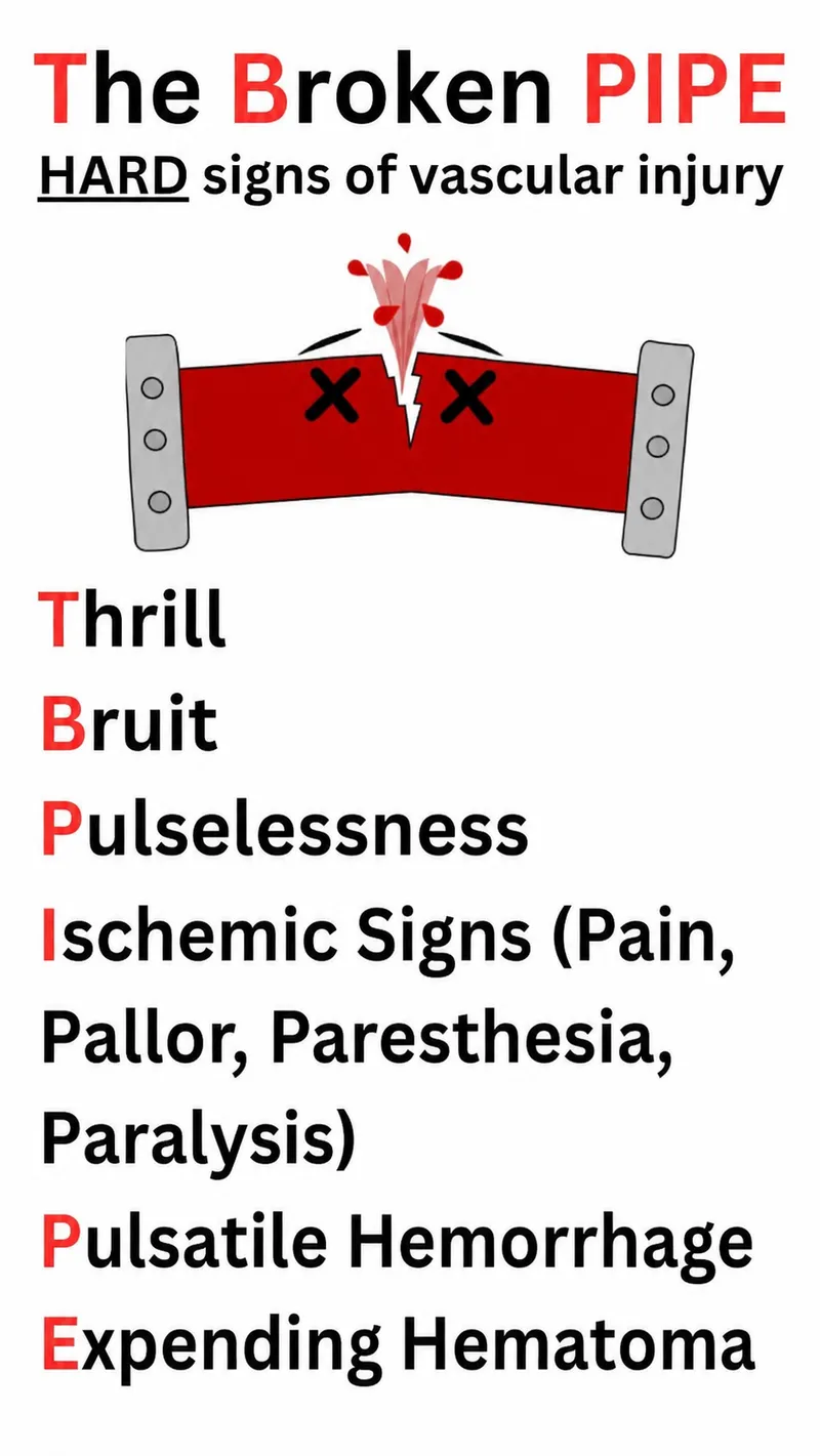 Broken PIPE: HARD signs of vascular injury