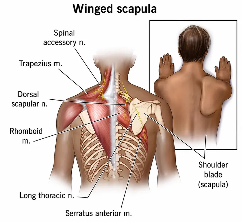 Winged Scapula: Anatomy of Long Thoracic Nerve Injury