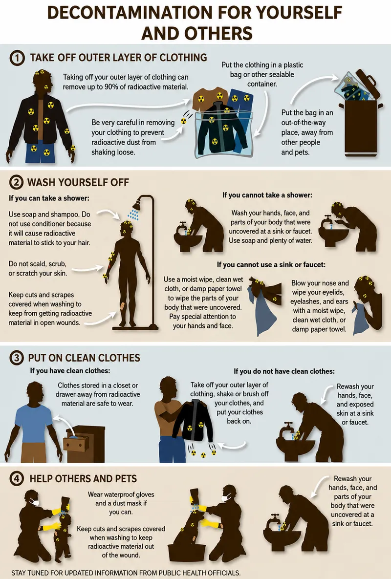 Radiation Decontamination Steps