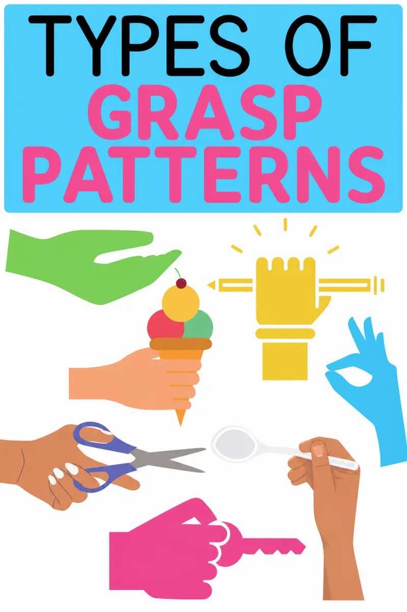 Illustration of different grip patterns and force distribution