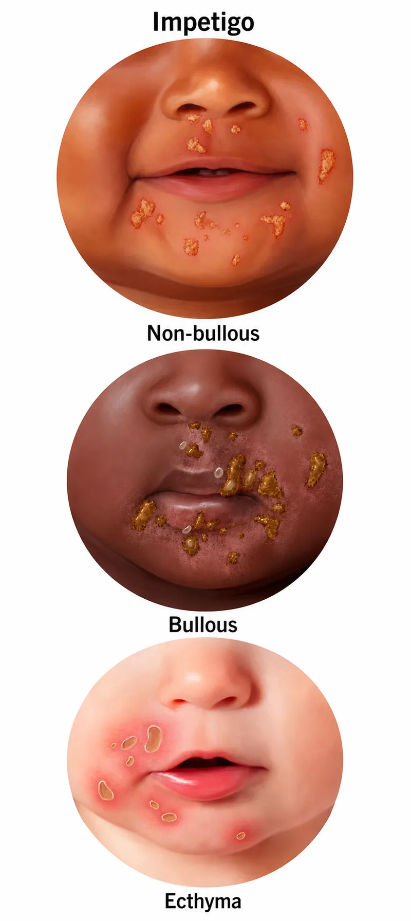 Impetigo: Non-bullous, Bullous, and Ecthyma