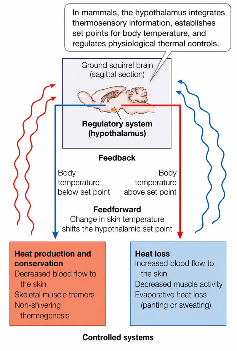 Hypothalamic Thermoregulation Feedback Loop