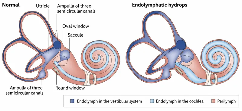 Normal vs. Endolymphatic Hydrops in Inner Ear