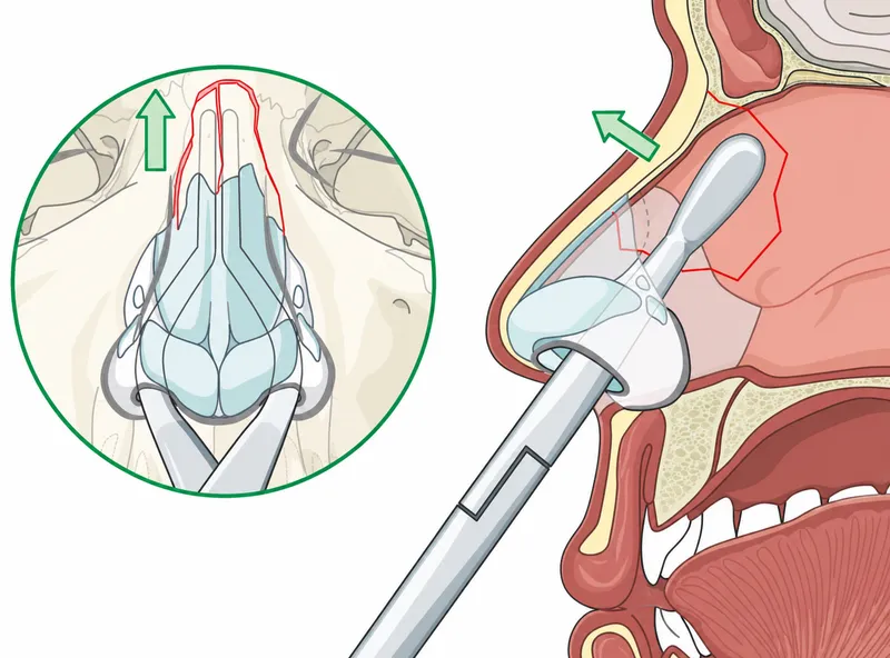 Closed reduction of nasal fracture with Walsham forceps