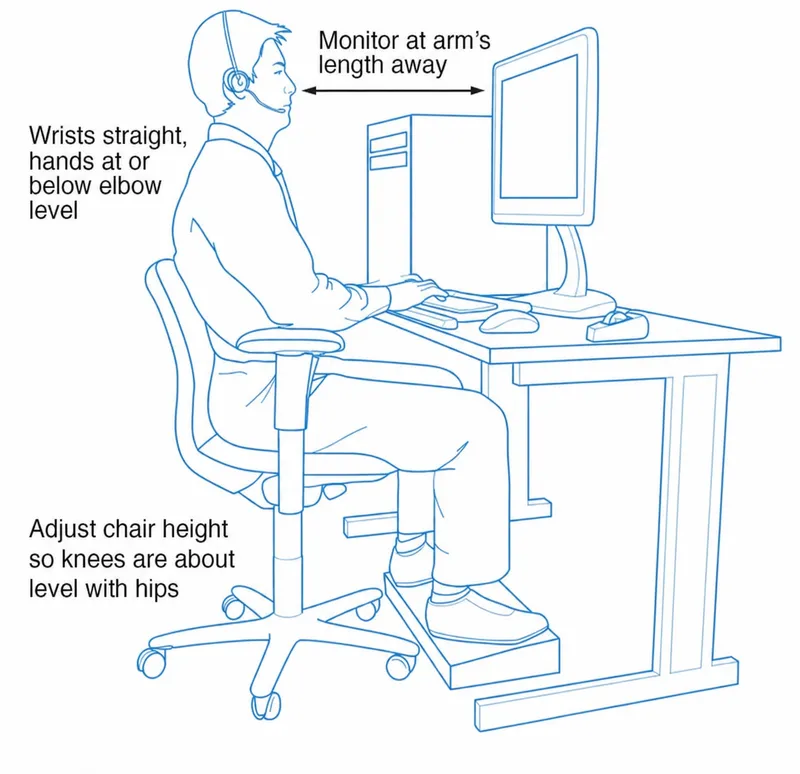 Ergonomic Computer Workstation Setup