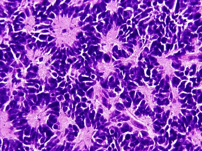 Neuroblastoma histopathology with Homer-Wright rosettes