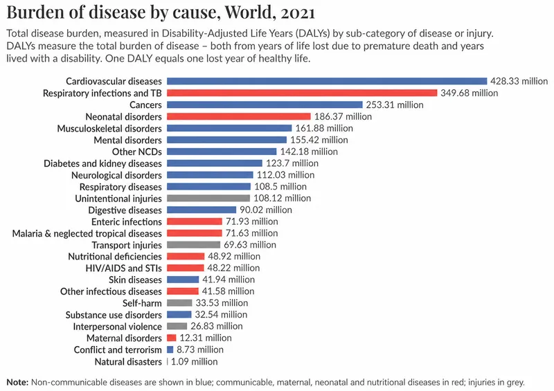 Global Burden of Disease by Cause, 2021