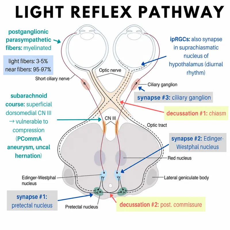Pupillary Light Reflex Pathway Diagram