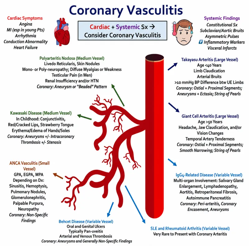 Coronary Vasculitis: Kawasaki Disease and other types