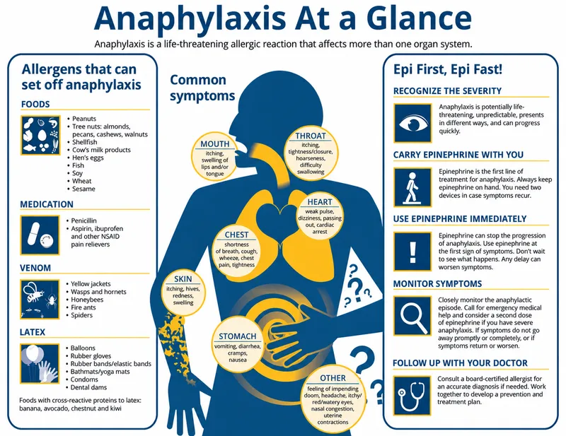 Anaphylaxis: Symptoms, Triggers, and Epinephrine