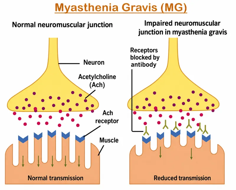 Myasthenia Gravis Neuromuscular Junction Impairment