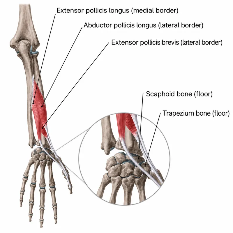 Anatomical Snuffbox: Borders and Floor