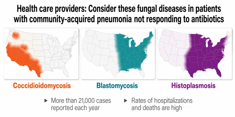 Geographic Distribution of Dimorphic Fungi in the US