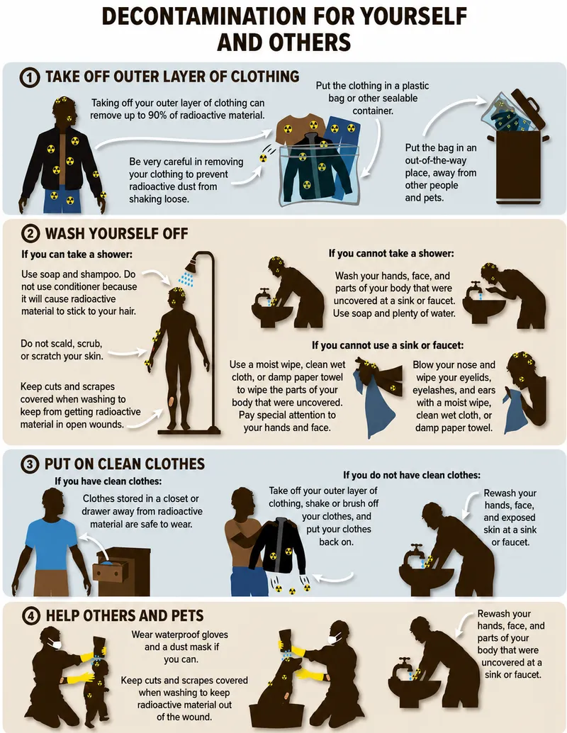 Radiation Decontamination Steps