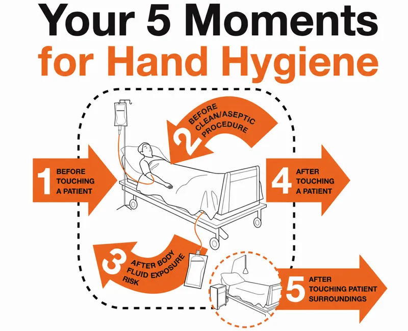 WHO 5 Moments for Hand Hygiene