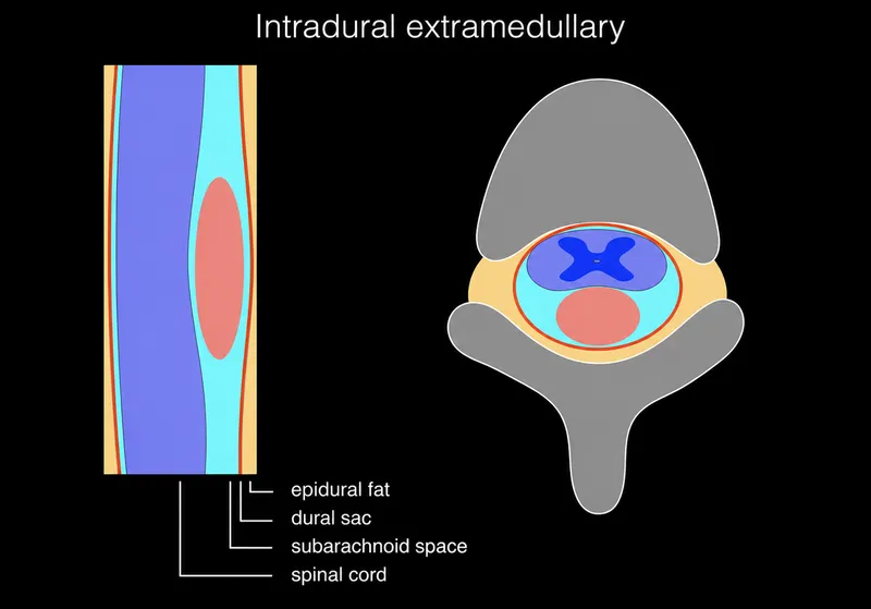 Intradural extramedullary spinal tumor diagram